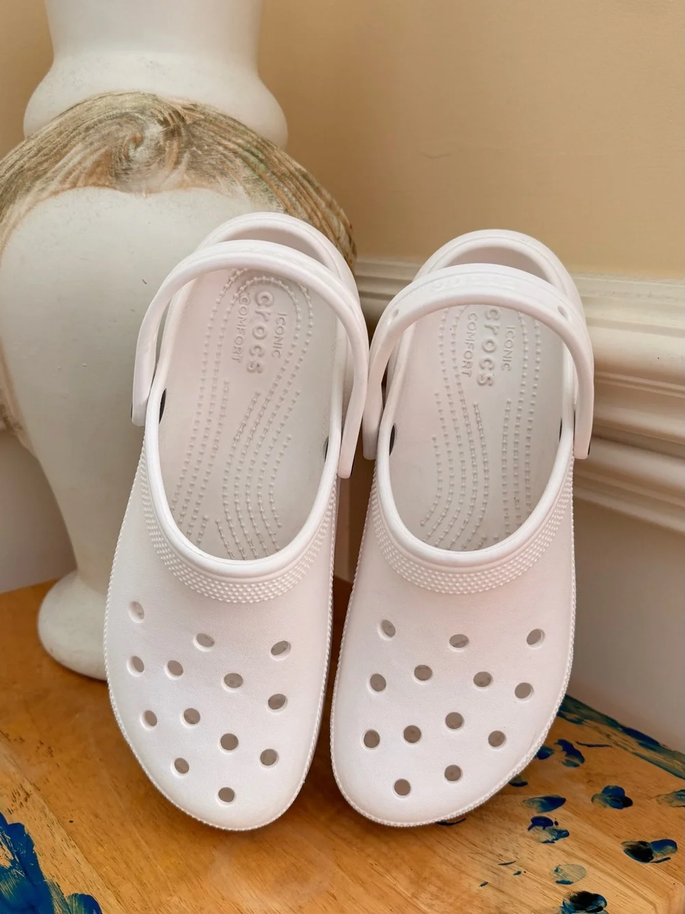 Crocs Classic Platform Clog White Women's Size 10